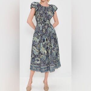 Ulla Johnson Blue Floral Print Dress